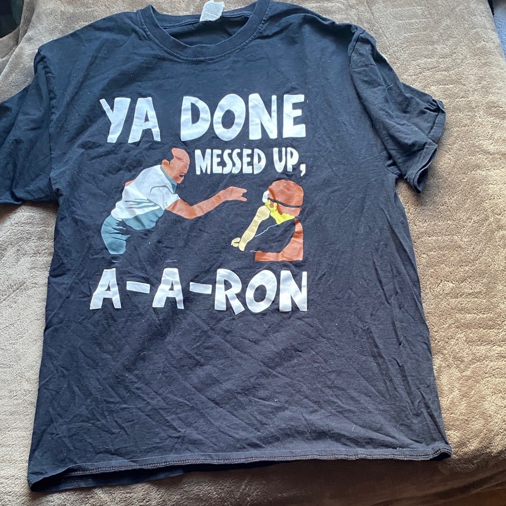 Y2K key and Peele Fruit of the Loom Black Graphic T-Shirt
